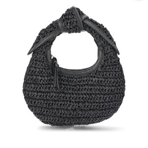 NWT Black Top Knot Crescent Bag